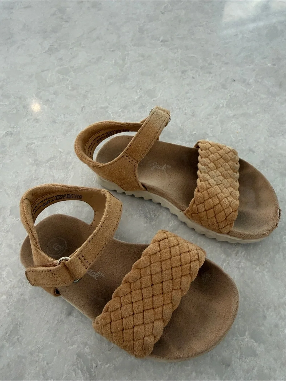 Cat & Jack Tan Braided Strap Kids Sandals